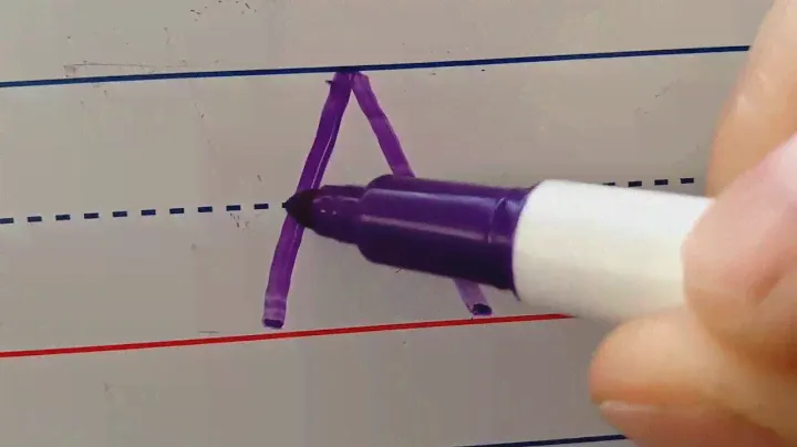 Uppercase A handwriting Zaner-Bloser