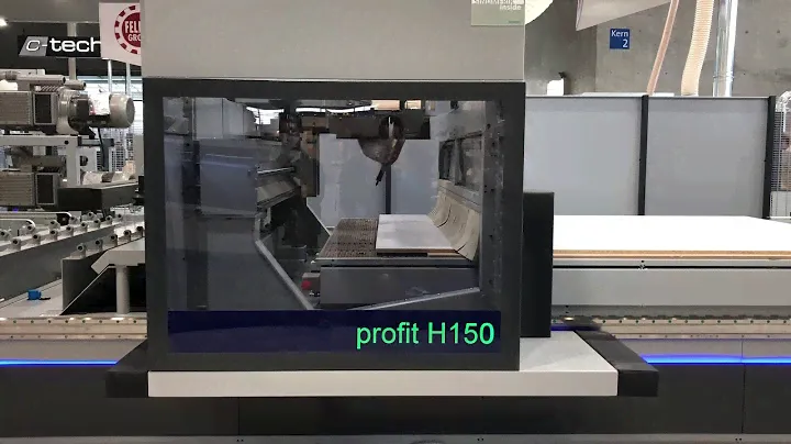 FELDER Обрабатывающий центр FORMAT4 H150, Nesting 5 осей. Фрезерный шпиндель в действии.