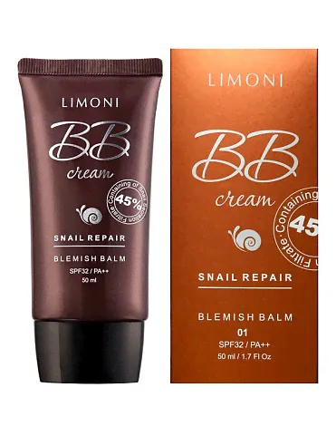Крем для лица BB с экстрактом секреции улитки Snail Repair Blemish Balm Limoni, 50 мл-0