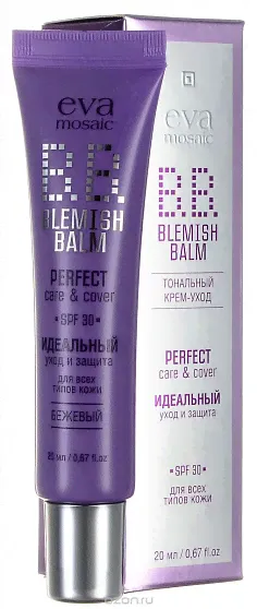 Тональный крем -уход BB cream Eva Mosaic 02 бежевый