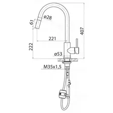 Смеситель для кухни матовый хром, Belbagno, BB-LAM31B-IN