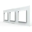 Рамка для розетки LIVOLO 3 поста, цвет белый, стекло BB-C7-SR/SR/SR-11